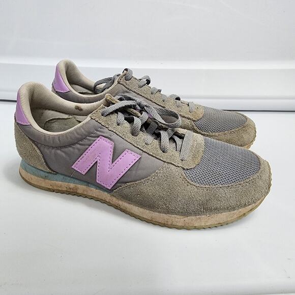 New Balance 6.5 Grey Purple Sneakers - Picture 1 of 7